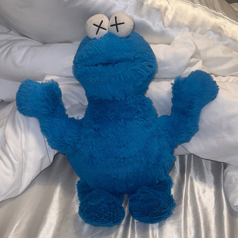 KAWS x SESAME STREET Cookie Monster Plush Pillow